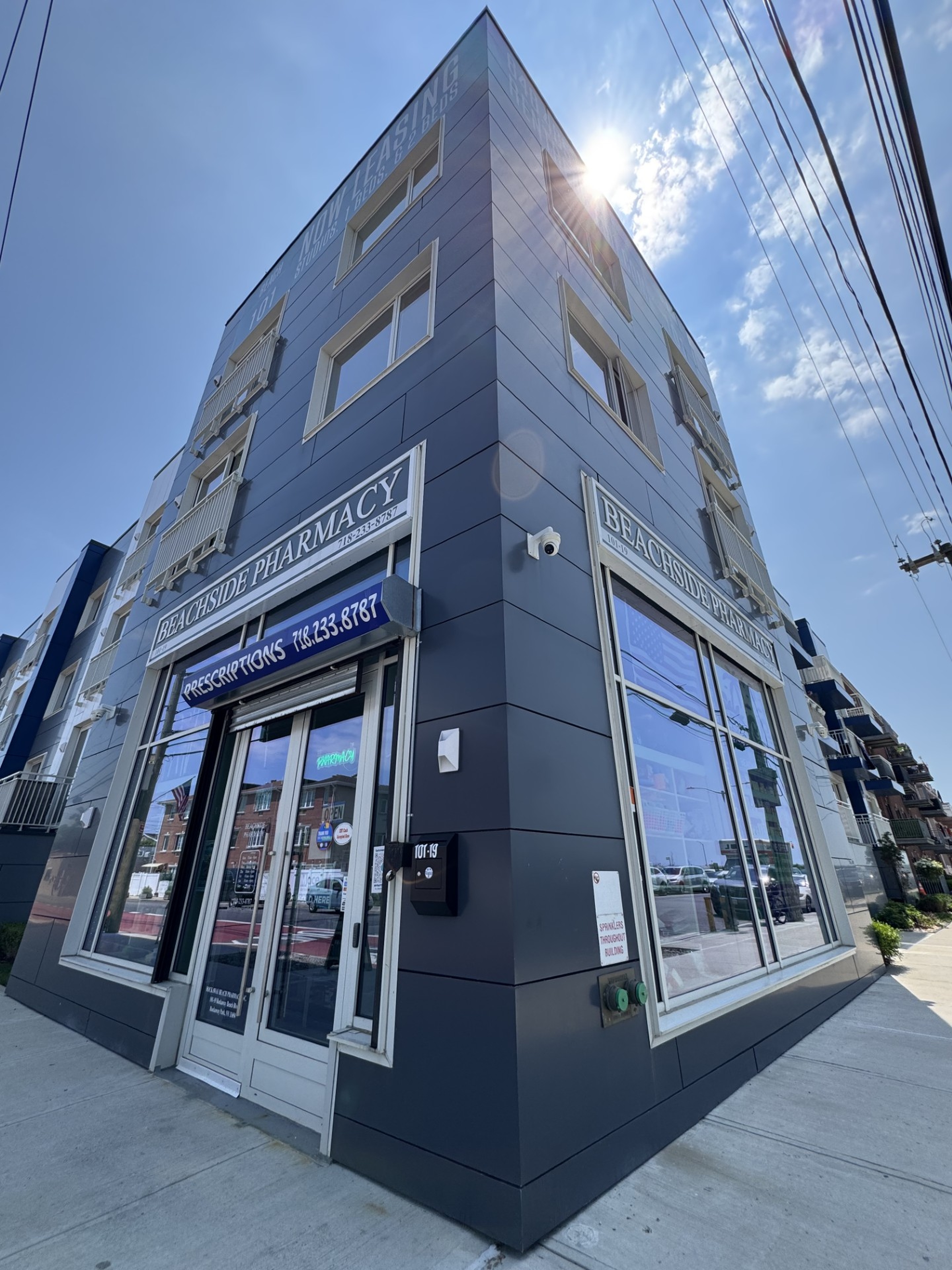 Beachside Pharmacy storefront at 101-19 Rockaway Beach Blvd